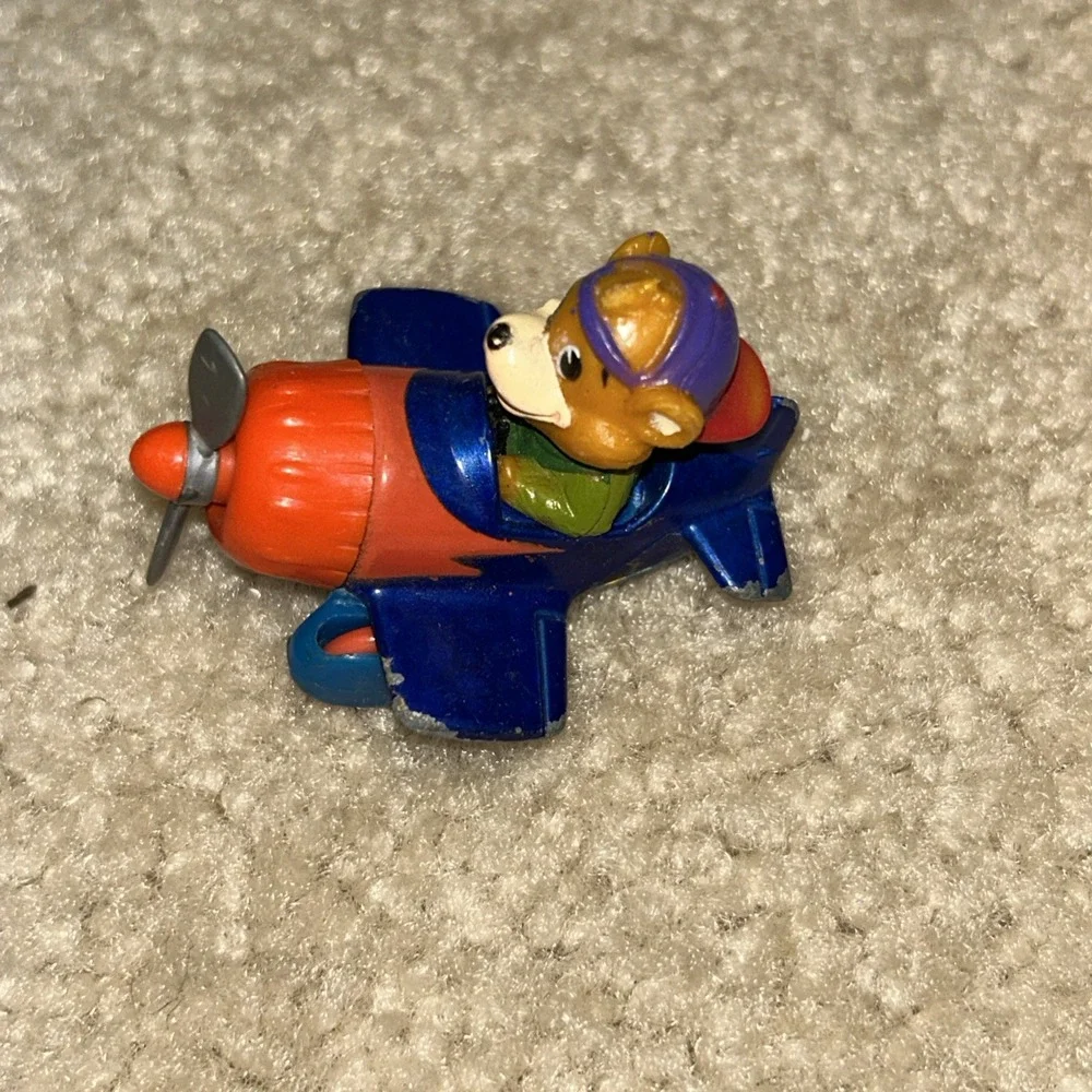 Disney Talespin Kit's Racing Plane Bear In Die Cast Airplane 1989 McDonald's